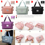 Waterproof Foldable Expandable Travel Bag – Large Zipper Storage & Shopping Bag, 41×23×28cm