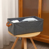 Foldable Grey Clothes Storage Bag & Laundry Bin (47 × 29 × 20cm)