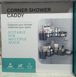 Corner Shower Caddy with Attached Soap & Toothbrush Holder – Space-Saving Bathroom Organizer
