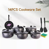 Original TC 14‑Piece Nonstick Cookware Set – Complete Kitchen Solution.