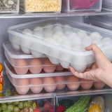 34-Piece Egg Tray Storage Container with Lid