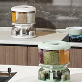 Round Partitioned Cereal Dispenser.