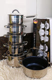 Edenberg 12‑Piece Stainless Steel Cookware Set.