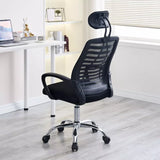 Secretarial Mesh Office Chair with Headrest – Ergonomic Desk Seating