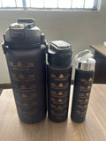 Black 3-in-1 Water Bottle Set