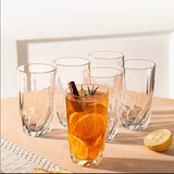 6PCS Twisted Water Glass Set – 300ml Elegant Drinking Glasses