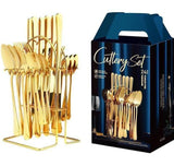 24PCS Stainless Steel Cutlery Set – Elegant Dining Essentials