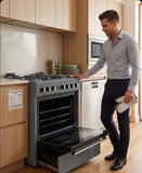 BJS 60×60 Elite Series Standing Cooker – 3 Gas + 1 Electric Plate (Grey)