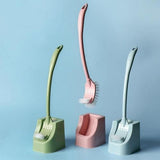 Double-Sided Toilet Brush with Matching Stand