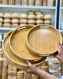 3‑Piece Multi‑Functional Bamboo Food Storage & Serving Trays.