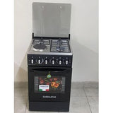 Globalstar JET 50×55 3+1 Standing Cooker with Electric Oven – Black