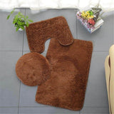 3-in-1 Fluffy Toilet Mat Set – Soft & Absorbent.