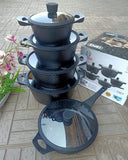 Bosh 10 Pieces Nonstick Granite Heavy Duty Cooking Pots.