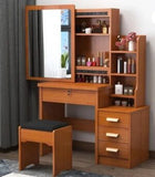 Brown Dressing Table with Sliding Mirror – Elegant & Functional