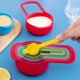 6-in-1 Measuring Cups – Multicoloured Kitchen Measuring Set.