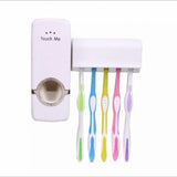Toothpaste Dispenser & Toothbrush Holder – 5 Slots
