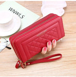 Ladies Large Capacity Wallet – PU Leather Multi-Phone & Card Holder Clutch