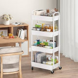 4-Tier Multifunctional Plastic Organiser Rack – Space-Saving Storage Shelf