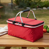 Foldable Thermal Picnic Basket – Insulated Collapsible Food Carrier with Waterproof Lining