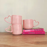 6PC HEART-HAND CERAMIC MUG SET – 350ML UNIQUE COFFEE & TEA CUPS