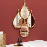 Nordic Tear Drop Decor Mirror – Elegant Metal Frame Wall Hanging