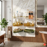 Elegant Acrylic Fancy Bathroom Shelf – Corner & Rectangular Design <price is per piece>