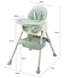 Foldable Baby High Feeding Chair 518 – Convertible to Bed