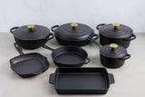 Heavy Duty Cast Iron Enamel Cookware Set.