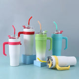 1200ml Stainless Steel Insulated Tumbler with Handle & Straw