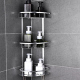 3 Layer Space Aluminum Bathroom Corner Shelf – Durable Bathroom Storage Organizer