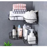 Bathroom/Kitchen Corner Shelf – Wall-Mounted Adhesive Storage Rack