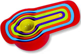 6-in-1 Measuring Cups – Multicoloured Kitchen Measuring Set.