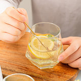 6PC HEXAGONAL GLASS SET – 300ML STYLISH DRINKING GLASSES