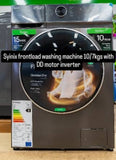 Syinix 10/7KG Wash & Dry Washing Machine – Inverter Front Load Washer & Dryer