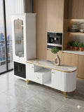5ft Display Cabinet & 5.5ft TV Stand Set – Modern Living Room Furniture
