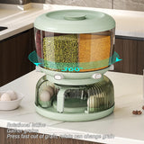 Round Partitioned Cereal Dispenser.