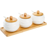 7PCS Ceramic Canister Set – 300ml Each | Elegant Kitchen Storage