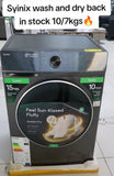 Syinix 10/7KG Wash & Dry Washing Machine – Inverter Front Load Washer & Dryer