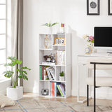 Subra Bookshelf & Bookcase – Elegant White Multi-Shelf Storage Rack for Home, Office & Décor