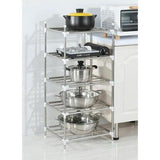 Multipurpose Stainless Steel Rack – Adjustable Storage Shelf for Clothes, Towels, Kitchenware & Books