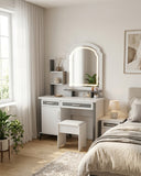 Executive Large Dressing Table with Sliding Mirror