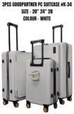 Good Partner 3-Piece Suitcase Set (20", 24" & 28") – Durable Lightweight Travel Luggage
