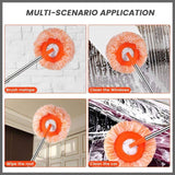 Multifunctional Sunflower Chenille Telescopic Mop – Orange