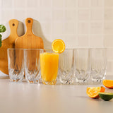 6PCS Twisted Water Glass Set – 300ml Elegant Drinking Glasses