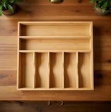 2-in-1 Wooden Cutlery Organizer