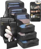 8-Piece Premium Luggage Travel Organizer Set – Oxford Packing Cubes with Double Zippers
