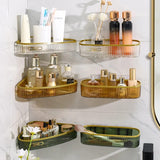 Elegant Acrylic Fancy Bathroom Shelf – Corner & Rectangular Design <price is per piece>