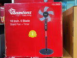 Ramtons 16" Stand Fan with Remote – RM669 – Adjustable & Powerful Cooling
