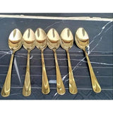 6-Piece Gold Table Spoon Set – Elegant & Durable