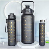 Black 3-in-1 Water Bottle Set